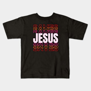 Jesus Saves Shirt, Bible Verse Gifts, Christian T-shirt, Church Gifts, Positive Message Gifts, Christian Designs, Christian Gift Ideas Kids T-Shirt